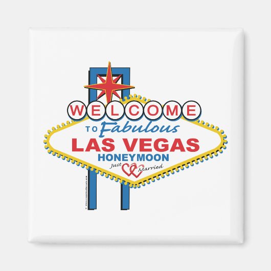 Las Vegas Honeymoon Magneet (Voorkant)
