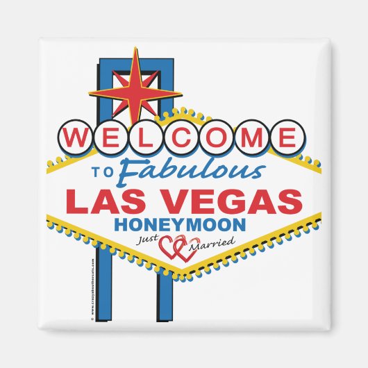 Las Vegas Honeymoon Magneet (Voorkant)