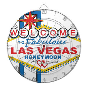Las Vegas Honeymoon retro Dartbord