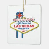 Las Vegas Honeymoon retro Keramisch Ornament (Links)
