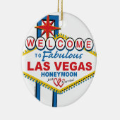 Las Vegas Honeymoon retro Keramisch Ornament (Rechts)