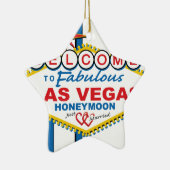Las Vegas Honeymoon retro Keramisch Ornament (Rechts)