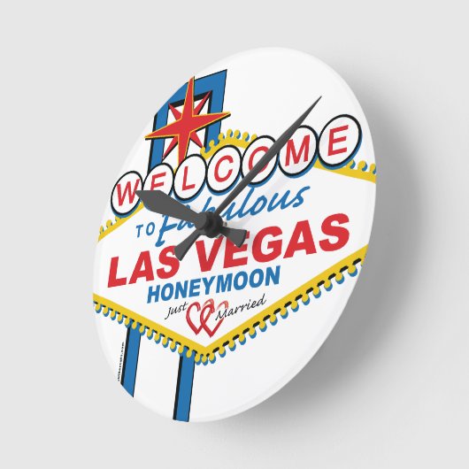 Las Vegas Honeymoon retro Ronde Klok (Hoek)