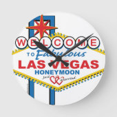 Las Vegas Honeymoon retro Ronde Klok (Voorkant)