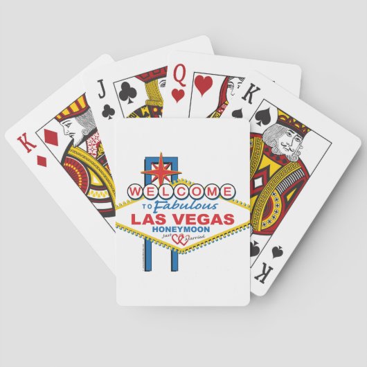 Las Vegas Honeymoon retro Speelkaarten (Achterkant)