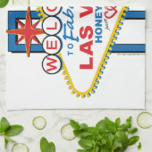 Las Vegas Honeymoon retro Theedoek (Gevouwen)