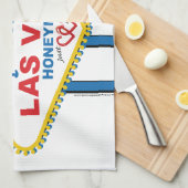 Las Vegas Honeymoon retro Theedoek (Quarter Fold)