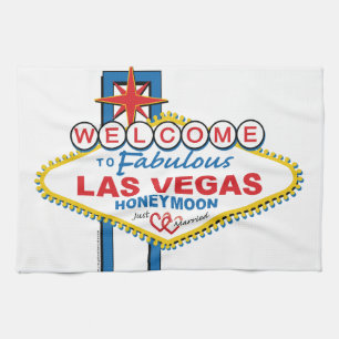 Las Vegas Honeymoon retro Theedoek
