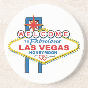 Las Vegas Honeymoon Zandsteen Onderzetter