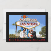 Las Vegas Huwelijk Aangepaste Foto Uitnodiging (Achterkant)