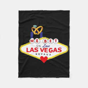 Las Vegas Huwelijk Bruid Bruidegom Overeenkomstige Fleece Deken