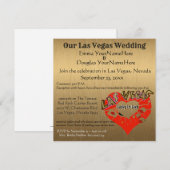 Las Vegas Huwelijk Goud Kaart (Voorkant / Achterkant)