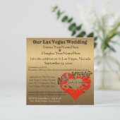 Las Vegas Huwelijk Goud Kaart (Staand voorkant)