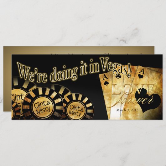Las Vegas-huwelijk (neem contact met me op om te p Kaart (Voorkant / Achterkant)