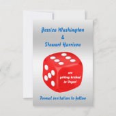 Las Vegas Huwelijk Opslag Bericht Datum Save The Date (Achterkant)