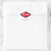 Las Vegas Huwelijk Ronde Sticker (Tas)