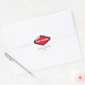 Las Vegas Huwelijk Ronde Sticker (Envelop)