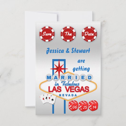 Las Vegas Huwelijk Save The Date (Voorkant)
