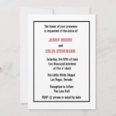 Las Vegas Huwelijk Vintage Romantische Uitnodiging (Achterkant)