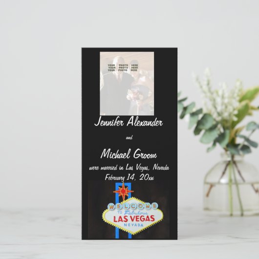 Las Vegas huwelijksaankondiging Aankondiging (Staand voorkant)