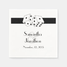 Las Vegas Huwelijksdobbelstenen Thema Zwart en Wit