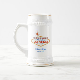 Las Vegas Huwelijksfeest Gift Custom Bier Stein Bierpul