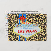 Las Vegas Huwelijksgast RSVP Luipaardprint Kaart (Voorkant / Achterkant)