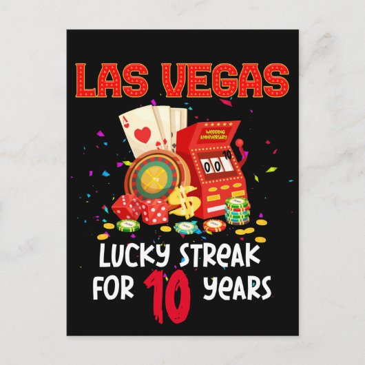 Las Vegas Huwelijksjubileum Gelukkig Koppel  Briefkaart (Voorkant)