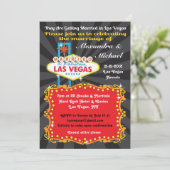 Las Vegas Huwelijksreceptie Uitnodigingen (Staand voorkant)