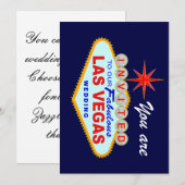 Las Vegas Huwelijksuitnodiging Kaart (Voorkant / Achterkant)