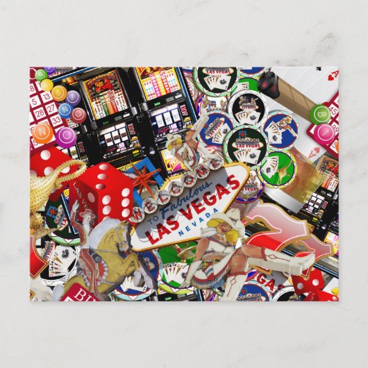Las Vegas Icons ~ Gamblers Delight Briefkaart (Voorkant)