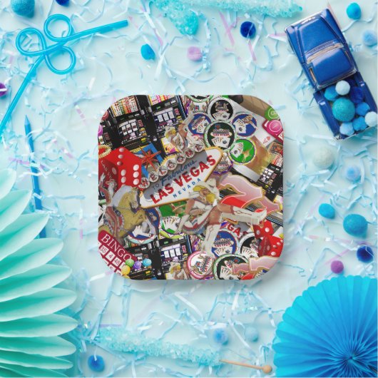 Las Vegas Icons - Gamblers Delight Papieren Bordje (Feest)