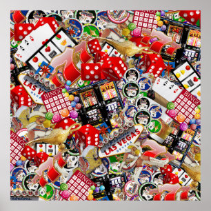 Las Vegas Icons Gamblers Delight Poster