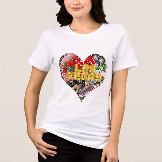 Las Vegas Icons - Heart Shape Tri-Blend Shirt (Voorkant)