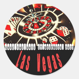 Las Vegas Icons Trouwplannen Ronde Sticker