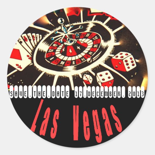 Las Vegas Icons Trouwplannen Ronde Sticker (Voorkant)