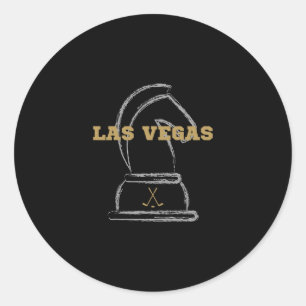 Las Vegas IJshockey Sportteam Gouden Nieuwigheid B Ronde Sticker