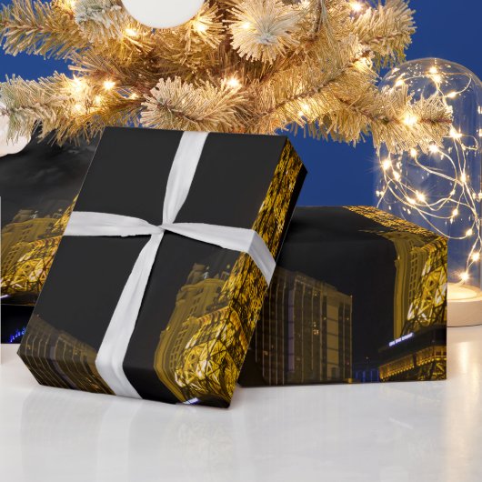 Las Vegas in de nacht Skyline Cadeaupapier (Feestdagen)