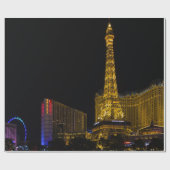 Las Vegas in de nacht Skyline Cadeaupapier (Vlak)