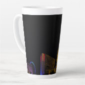 Las Vegas in de nacht Skyline Latte Mok (Linkerhoek)