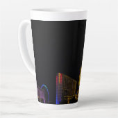 Las Vegas in de nacht Skyline Latte Mok (Linkerhoek)