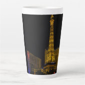 Las Vegas in de nacht Skyline Latte Mok (Voorkant)