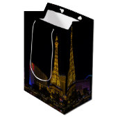 Las Vegas in de nacht Skyline Medium Cadeauzakje (Voorkant Gekanteld)