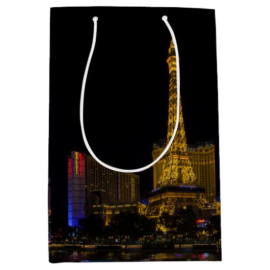 Las Vegas in de nacht Skyline Medium Cadeauzakje (Voorkant)