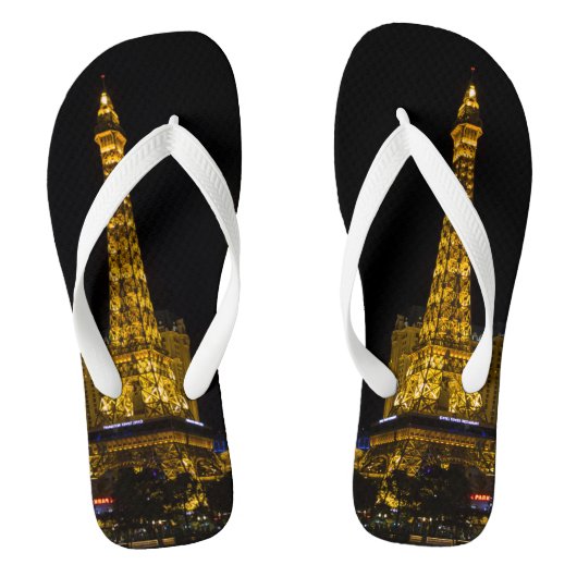Las Vegas in de nacht Skyline Teenslippers (Voetbed)
