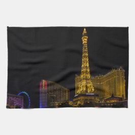 Las Vegas in de nacht Skyline Theedoek