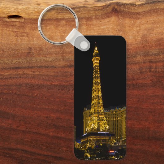 Las Vegas in de nachtelijke Button Sleutelhanger (Voorkant)