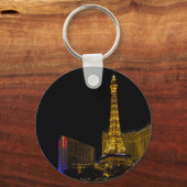 Las Vegas in de nachtelijke Button Sleutelhanger (Voorkant)