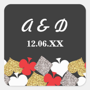 Las Vegas Initialen Stickers labels casinonacht