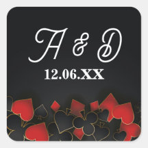 Las Vegas Initialen Stickers labels casinonacht